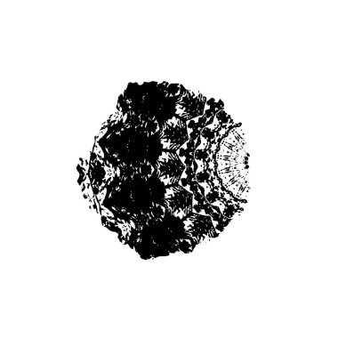 Grunge üst üste biniyor. Soyut siyah-beyaz vektör arkaplanı. Çatlak, leke ve noktalarda kirli desenli tek renkli klasik yüzey. Karanlık korku tarzında eski bir duvar.