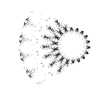 Grunge üst üste biniyor. Soyut siyah-beyaz vektör arkaplanı. Çatlak, leke ve noktalarda kirli desenli tek renkli klasik yüzey. Karanlık korku tarzında eski bir duvar.