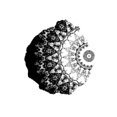 Grunge üst üste biniyor. Soyut siyah-beyaz vektör arkaplanı. Çatlak, leke ve noktalarda kirli desenli tek renkli klasik yüzey. Karanlık korku tarzında eski bir duvar.