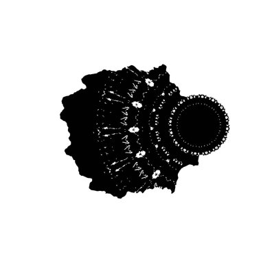 Grunge üst üste biniyor. Soyut siyah-beyaz vektör arkaplanı. Çatlak, leke ve noktalarda kirli desenli tek renkli klasik yüzey. Karanlık korku tarzında eski bir duvar.