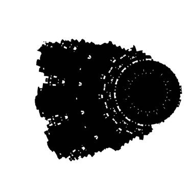 Grunge üst üste biniyor. Soyut siyah-beyaz vektör arkaplanı. Çatlak, leke ve noktalarda kirli desenli tek renkli klasik yüzey. Karanlık korku tarzında eski bir duvar.