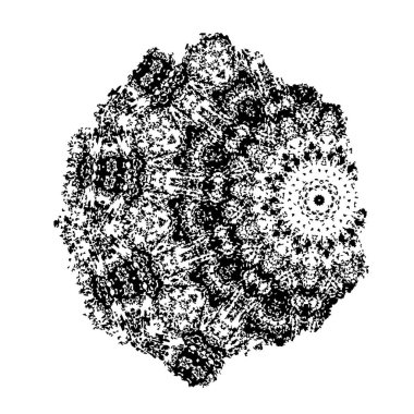 Grunge üst üste biniyor. Soyut siyah-beyaz vektör arkaplanı. Çatlak, leke ve noktalarda kirli desenli tek renkli klasik yüzey. Karanlık korku tarzında eski bir duvar.