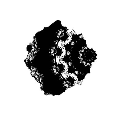 Grunge üst üste biniyor. Soyut siyah-beyaz vektör arkaplanı. Çatlak, leke ve noktalarda kirli desenli tek renkli klasik yüzey. Karanlık korku tarzında eski bir duvar.