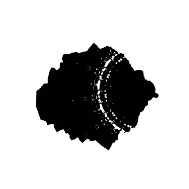 Grunge üst üste biniyor. Soyut siyah-beyaz vektör arkaplanı. Çatlak, leke ve noktalarda kirli desenli tek renkli klasik yüzey. Karanlık korku tarzında eski bir duvar.