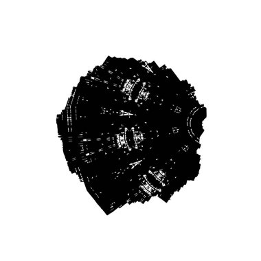 Grunge üst üste biniyor. Soyut siyah-beyaz vektör arkaplanı. Çatlak, leke ve noktalarda kirli desenli tek renkli klasik yüzey. Karanlık korku tarzında eski bir duvar.