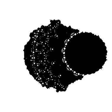 Grunge üst üste biniyor. Soyut siyah-beyaz vektör arkaplanı. Çatlak, leke ve noktalarda kirli desenli tek renkli klasik yüzey. Karanlık korku tarzında eski bir duvar.