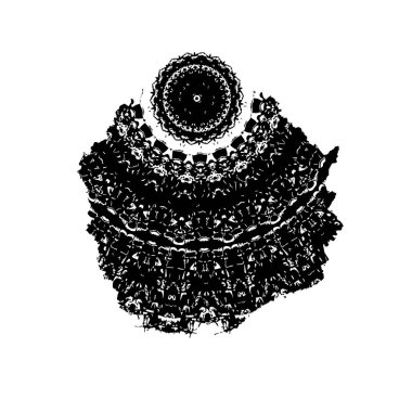 Grunge üst üste biniyor. Soyut siyah-beyaz vektör arkaplanı. Çatlak, leke ve noktalarda kirli desenli tek renkli klasik yüzey. Karanlık korku tarzında eski bir duvar.