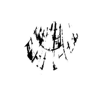 Grunge üst üste biniyor. Soyut siyah-beyaz vektör arkaplanı. Çatlak, leke ve noktalarda kirli desenli tek renkli klasik yüzey. Karanlık korku tarzında eski bir duvar.