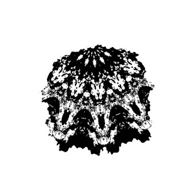 Grunge üst üste biniyor. Soyut siyah-beyaz vektör arkaplanı. Çatlak, leke ve noktalarda kirli desenli tek renkli klasik yüzey. Karanlık korku tarzında eski bir duvar.