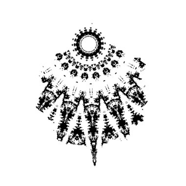 Grunge üst üste biniyor. Soyut siyah-beyaz vektör arkaplanı. Çatlak, leke ve noktalarda kirli desenli tek renkli klasik yüzey. Karanlık korku tarzında eski bir duvar.