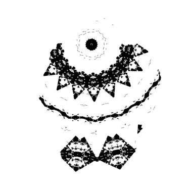 Grunge üst üste biniyor. Soyut siyah-beyaz vektör arkaplanı. Çatlak, leke ve noktalarda kirli desenli tek renkli klasik yüzey. Karanlık korku tarzında eski bir duvar.