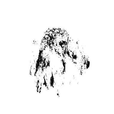 Grunge üst üste biniyor. Soyut siyah-beyaz vektör arkaplanı. Çatlak, leke ve noktalarda kirli desenli tek renkli klasik yüzey. Karanlık korku tarzında eski bir duvar.