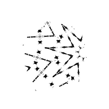 Grunge üst üste biniyor. Soyut siyah-beyaz vektör arkaplanı. Çatlak, leke ve noktalarda kirli desenli tek renkli klasik yüzey. Karanlık korku tarzında eski bir duvar.