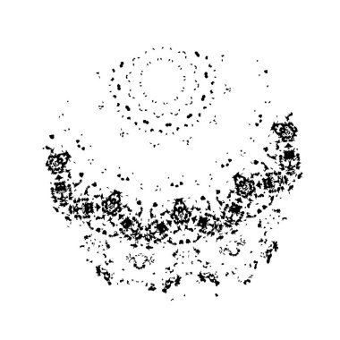 Grunge üst üste biniyor. Soyut siyah-beyaz vektör arkaplanı. Çatlak, leke ve noktalarda kirli desenli tek renkli klasik yüzey. Karanlık korku tarzında eski bir duvar.