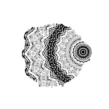 Grunge üst üste biniyor. Soyut siyah-beyaz vektör arkaplanı. Çatlak, leke ve noktalarda kirli desenli tek renkli klasik yüzey. Karanlık korku tarzında eski bir duvar.