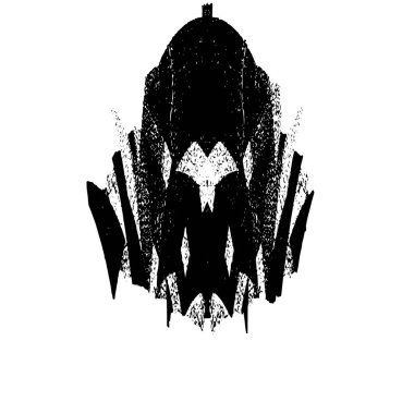 Grunge dokusu siyah beyaz. Soyut nokta izole edildi