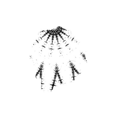 Grunge üst üste biniyor. Soyut siyah-beyaz vektör arkaplanı. Çatlak, leke ve noktalarda kirli desenli tek renkli klasik yüzey. Karanlık korku tarzında eski bir duvar.