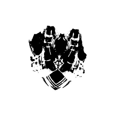 black and white brush stroke, creative element