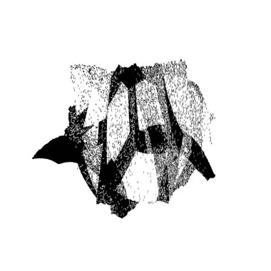 Siyah mürekkep lekesi beyaz arkaplanda izole edildi