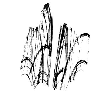 brush stroke, black and white creative element