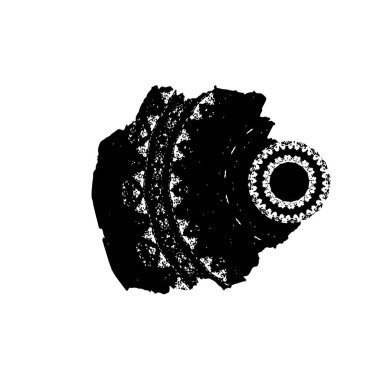 brush stroke, black and white creative element