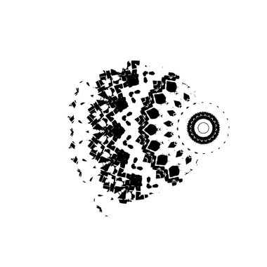 brush stroke, black and white creative element