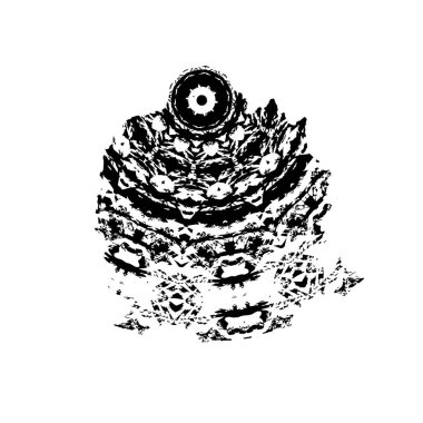 El çizimi bir kaktüsün kabın içindeki çizimi, çizim