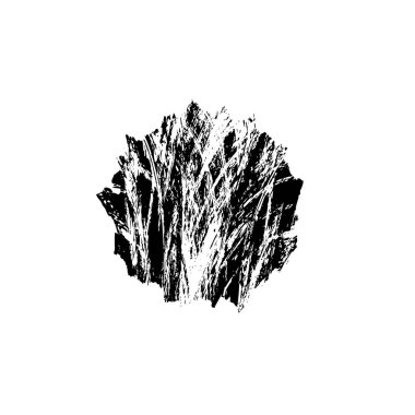 siyah fırça darbesi dokusu. Grunge soyut el boyalı element. izole