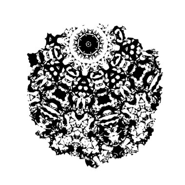 Soyut yuvarlak desenlerin el çizimi vektör çizimi