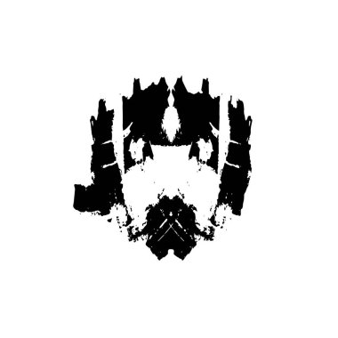 Soyut mürekkep fırçası darbesi. grunge etkisi.