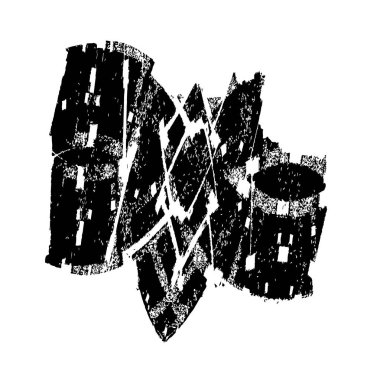 grunge siyah ve beyaz acil durum vektör dokusu.