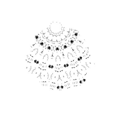 vektör kümesi çizilmiş karalama çiçekleri