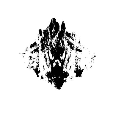 siyah ve beyaz soyut fırça darbeleri arkaplan vektör çizimi