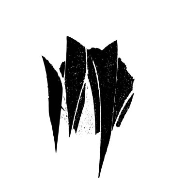 Siyah mürekkep fırça darbeleri.