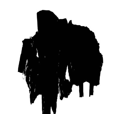 brush stroke, black and white creative element