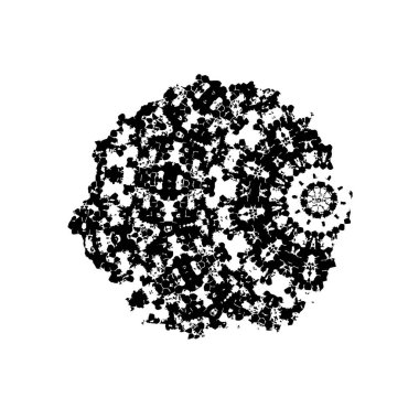 brush stroke, black and white creative element