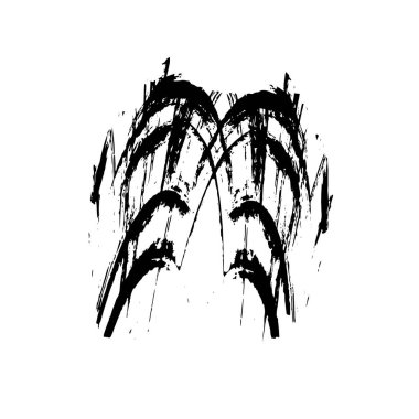 Siyah grafik renk yamaları fırça darbeleri arka plan tasarım ögesini etkiler