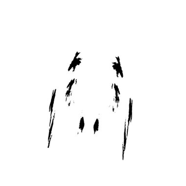 grunge noktası, beyaz arkaplanda soyut tasarım ögesi, vektör illüstrasyonu