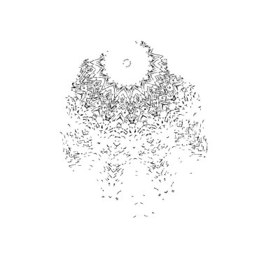 Siyah grafik renk yamaları fırça darbeleri arka plan tasarım ögesini etkiler