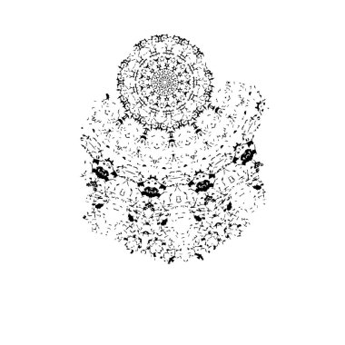 Sıkıntılı fırça darbesi. Vektör illüstrasyonu, eps