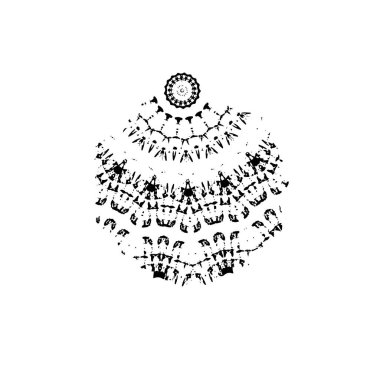 Sıkıntılı fırça darbesi. Vektör illüstrasyonu, eps