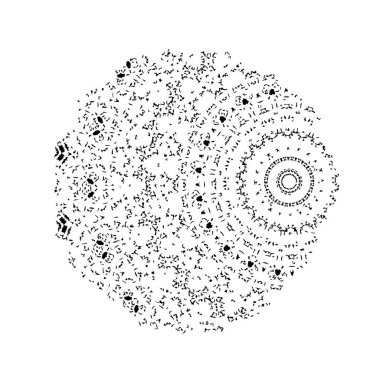 Sıkıntılı fırça darbesi. Vektör illüstrasyonu, eps