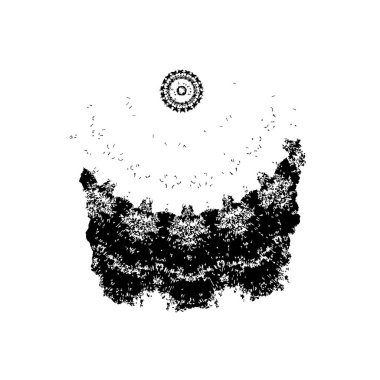 Sıkıntılı fırça darbesi. Vektör illüstrasyonu, eps