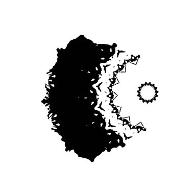 Sıkıntılı fırça darbesi. Vektör illüstrasyonu, eps