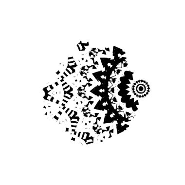 Sıkıntılı fırça darbesi. Vektör illüstrasyonu, eps