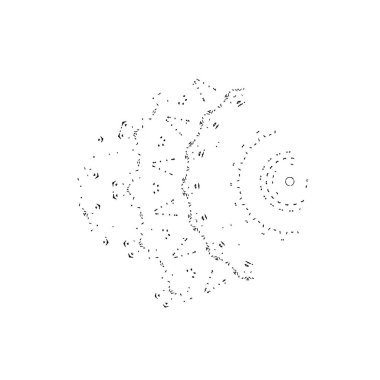 Sıkıntılı fırça darbesi. Vektör illüstrasyonu, eps