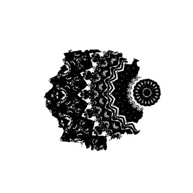 Sıkıntılı fırça darbesi. Vektör illüstrasyonu, eps