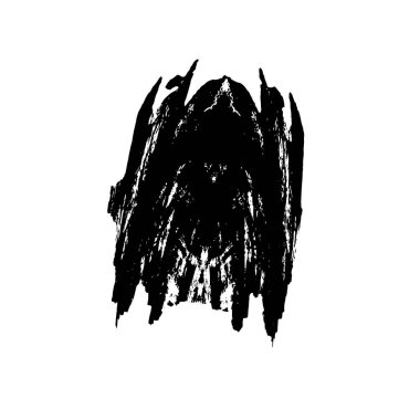 grunge noktası, beyaz arkaplanda soyut tasarım ögesi, vektör illüstrasyonu