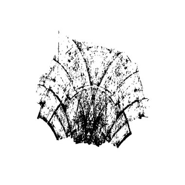 grunge noktası, beyaz arkaplanda soyut tasarım ögesi, vektör illüstrasyonu