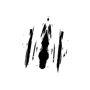 siyah mürekkep fırçası vuruşu. Grunge boya lekelerinin bir örneği. grunge toz lekesi tasarımının vektör çizimi.